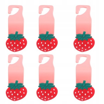 6 szt. Wieszak ubrania z tyłu samochodu Strawberry