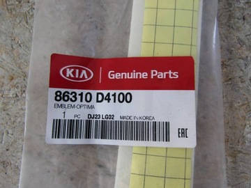 KIA OPTIMA NÁPIS ZNAK KRYT KUFRU 86310D4100