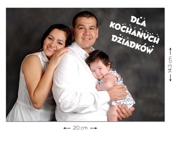FOTO MAGNES Z TWOIM WŁASNYM DOWOLNYM NADRUKIEM ZDJĘCIEM NAPISEM DUŻY 20x14