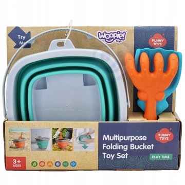 OUTLET Woopie Силиконовое ведро Складное дорожное игровое ведро с песком и водой