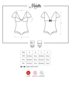 Боди - Мокетта фиолетовое боди L/XL Obsessive