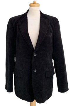 Marynarka Czarna 52 Welurowa Welur H&M Blezer Czerń
