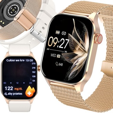SMARTWATCH DLA SENIORA POMIAR GLUKOZY CIŚNIENIE TĘTNO TEMPERATURA TLEN PL