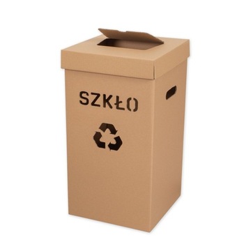 kosz do segregacji śmieci z kartonu SZKŁO 54L