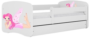 KOCOT KIDS BIAŁE KLASYCZNE ŁÓŻKO DZIECIĘCE BABYDREAMS 140x70 CM WRÓŻKA 2