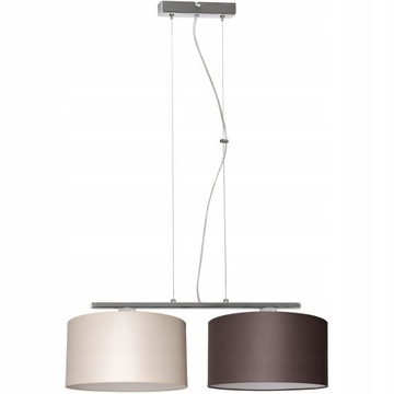 Lampa Sufitowa Nowoczesna Abażur Żyrandol Chrom