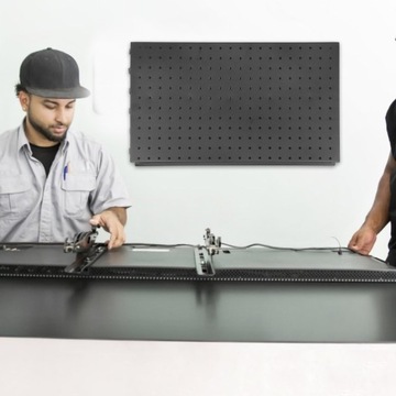 PANEL PEGBOARD PANEL METALOWY MONTAŻ ŚCIENNY PANEL PEEGBOARD SYSTEM PRZECHO