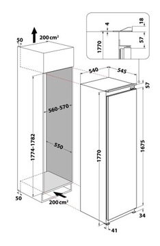 Холодильник WHIRLPOOL ARG 18082 177см 314л