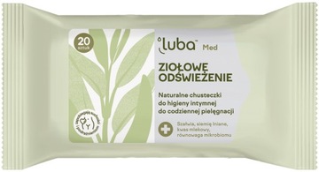 LUBA MED ZIOŁOWE ODŚWIEŻENIE NATURALNE CHUSTECZKI DO HIGIENY INTYMNEJ 20SZT