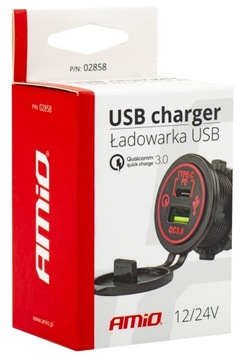 Автомобильная розетка USB зарядное устройство + USB C 12В 24В