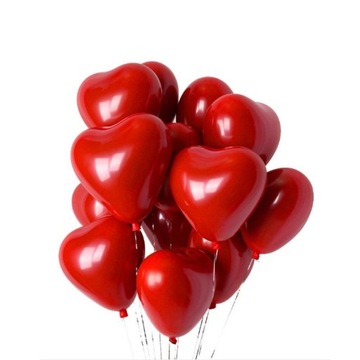 Balony duże SERCA CZERWONE 10szt ŚLUB WESELE balon