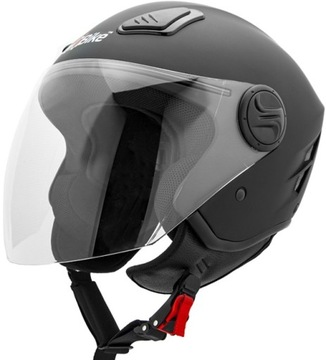 KASK OTWARTY MOTOCYKL SKUTER MOTOR CZARNY MAT M HOMOLOGACJA