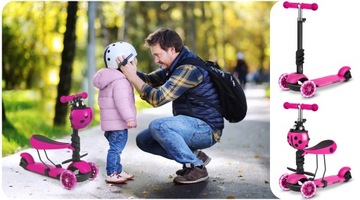 RICOKIDS 3-в-1 LED ТРЕХКОЛЕСНЫЙ БАЛАНСИРОВАННЫЙ СКУТЕР