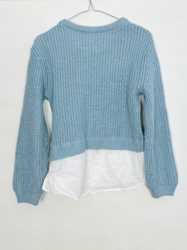 Sweter + koszulowa wstawka XS 34 H&M