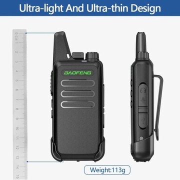 2 шт. Baofeng BF-T20 5 Вт портативная мини-рация VOX с зарядкой через USB