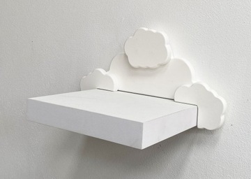 Полка подвесная для детской комнаты Hidden Frame Cloud White 24,5x24,5 см