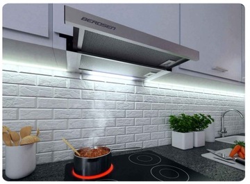 ТЕЛЕСКОПИЧЕСКАЯ КУХОННАЯ ВЫТЯЖКА 60см INOX BERDSEN 229