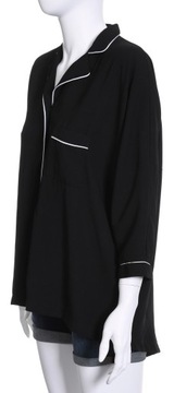 RIVER ISLAND czarna tunika piżamowa oversize r. 36