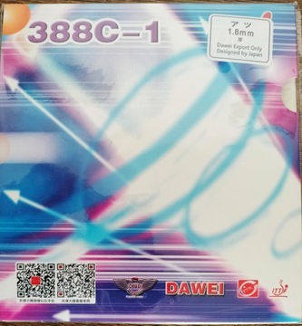 Czopy średnie Dawei 388C-1 z podkładem czarne tenis stołowy