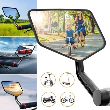 ROWER LUSTERKO LEWE/PRAWE, UNIWERSALNE LUSTERKO ROWEROWE 360° Z SZKŁA HD
