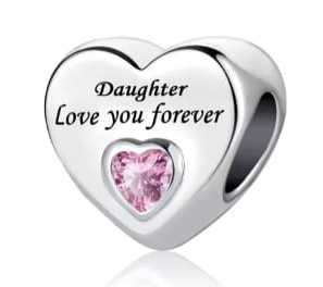 MD charms serce daughter love you forever | S925