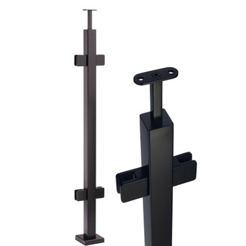 SŁUPEK BALUSTRADY 40x40 CZARNY GŁADKI PRZELOTOWY 100 CM