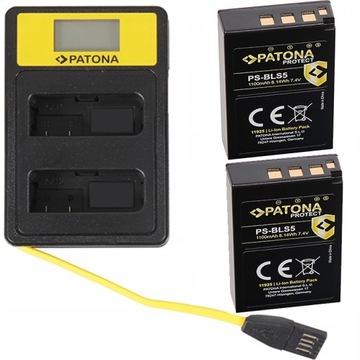 2x AKUMULATOR PATONA PROTECT PS-BLS5, BLS-5 + łado