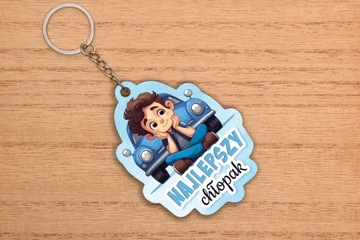 Подарок на День мальчика, брелок с принтом, школьный подарок.
