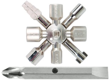 УНИВЕРСАЛЬНЫЙ КЛЮЧ ДЛЯ ЭЛЕКТРИЧЕСКИХ ШКАФОВ РАСПРЕДЕЛИТЕЛЬНЫХ КОРОБОК 10в1