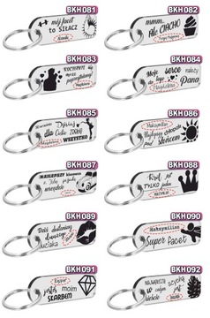 WALENTYNKI NIEGO NIEJ prezent brelok DEDYKACJA