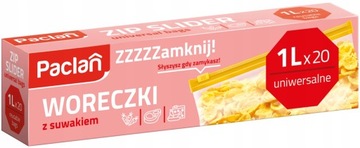 WORECZKI STRUNOWE z suwakiem 1L x 20 szt. Paclan