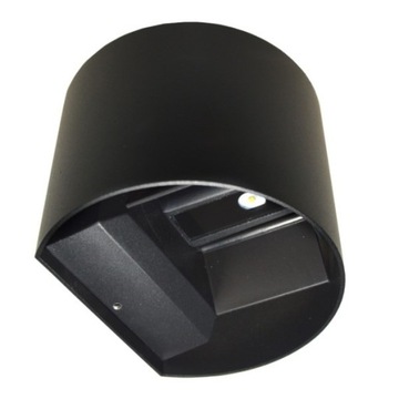 Lampa elewacyjna LED KINKIET Kreon 2*3w okrągły 3000K czarny REGULOWANY