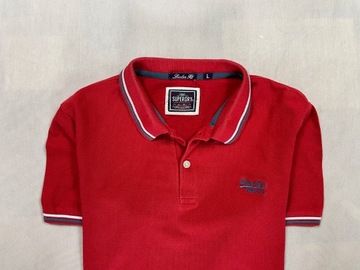 SuperDry Polo Męskie London Fit Unikat Ideał Solidne Logo L