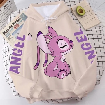 NOWY Bluza dziecięca z kapturem Stitch WZORY