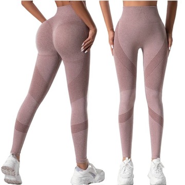 ЛЕГГИНГИ ЖЕНСКИЕ С ВЫСОКОЙ ПОСАДКОЙ СПОРТИВНЫЕ ЛЕГГИНГИ ДЛЯ ФИТНЕСА ЛЕГГИНГИ PUSH UP L