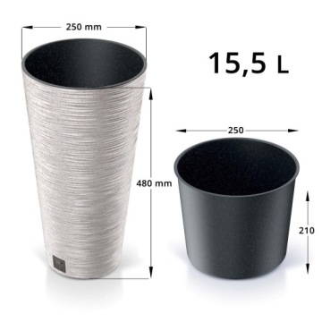 САДОВЫЙ ЦВЕТОЧНЫЙ ГОРШОК ДЛЯ ДОМА НА ТЕРРАСЕ GARDEN HIGH x2