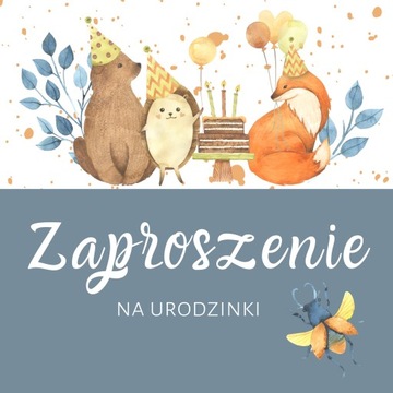 ZAPROSZENIE ZAPROSZENIA NA Urodziny Leśne 10szt.