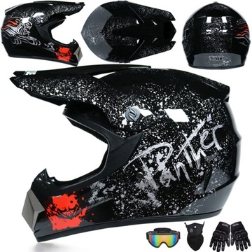 Dziecięcy zestaw Endurance Motocross ATV Kask+ Rękawiczki + Gogle