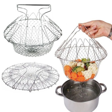 СТАЛЬНАЯ КОРЗИНА ДЛЯ ГОТОВКИ И ЖАРКИ 12 В 1