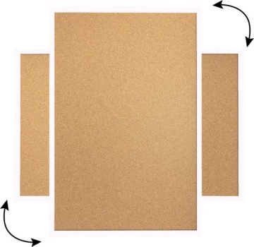 Пробковая доска 120х90см в белой деревянной раме.