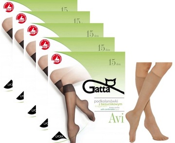 5 X GATTA PODKOLANÓWKI AVI 15DEN DAINO 2PARY
