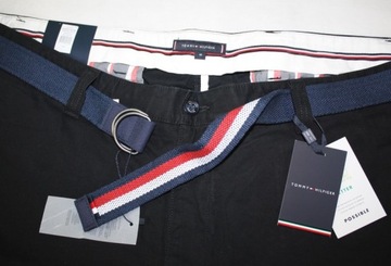 Tommy Hilfiger męskie spodenki z paskiem MW0MW15084 orygin. granatowe - W48