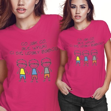 KOSZULKA T-SHIRT DZIEŃ BABCI 2XL WNUKI CI SIĘ UDAŁY BABCIU PREZENT JAKOŚĆ