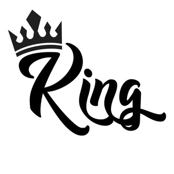 NAKLEJKA KING NA SAMOCHÓD AUTO 12 cm