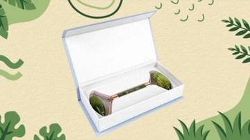 ВАЛИК ДЛЯ ЛИЦА ГОФРИРОВАННЫЙ НЕФРИТОВЫЙ МАССАЖНЫЙ ВАЛИК 15 СМ НАТУРАЛЬНЫЙ УСПОКАИВАЮЩИЙ