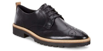 ECCO INCISE TAILORED Półbuty damskie Oxford czarne skórzane 41