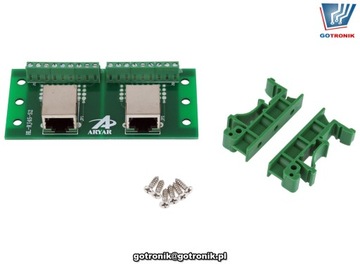 Универсальная плата с разъемами RJ45 для DIN-рейки