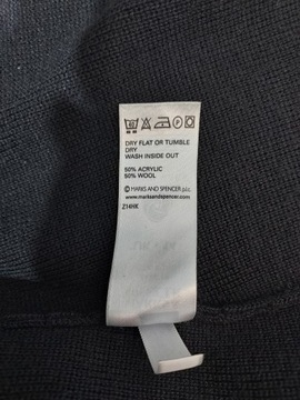 M&S WOOLMARK wełniany sweter blezer 42