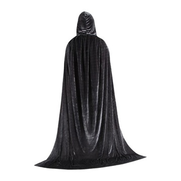 Хэллоуин косплей длинное пальто с капюшоном накидка костюм дьявола мягкий 150 см фиолетовый