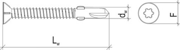 Саморезы по металлу TORX 6,3х70 100 шт.